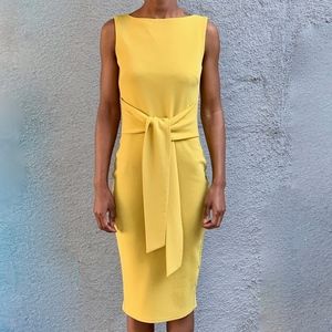 ASOS Sleeveless Mustard Pencil Dress